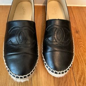 Chanel espadrille slides